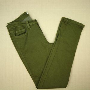 Judy Blue Low Rise Skinny Jeans Women's Size 7 / 28 Olive Green Stretch Denim
